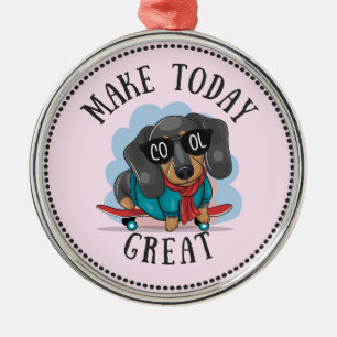 Dachshund maken vandaag geweldig metalen ornament