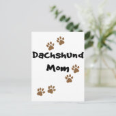 Dachshund Mam Briefkaart (Staand voorkant)