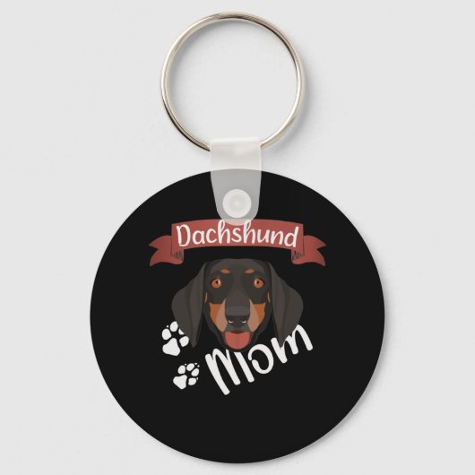Dachshund Mam, Dog Mam Sleutelhanger (Voorkant)