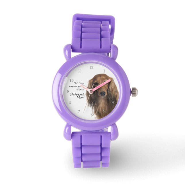 Dachshund mam horloge (Voorkant)