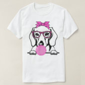 Dachshund Mam met bellengombril T-Sh T-shirt (Design voorkant)