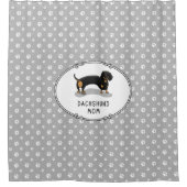 Dachshund Mam (S black & tan) - Kute dog Douchegordijn (Voorkant)