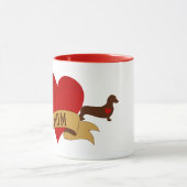 Dachshund Mam [Tattoo stijl] Mok (Midden)