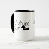 Dachshund Maman Mug pour Amoureux de les chiens Wi (Devant gauche)