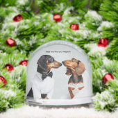 Dachshund Mariage Snow Globe (Noël)