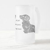 Dachshund Matglas Bierpul (Voorkant rechts)