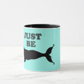 Dachshund Mermaid Silhouette Coffee Mok (Midden)