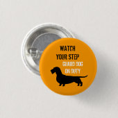 Dachshund met bedrading ronde button 3,2 cm (Voorkant /achterkant)