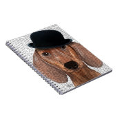 Dachshund met Black Bowler Pet Notitieboek (Rechterzijde)