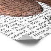 Dachshund met Black Bowler Pet Poster (Hoek)