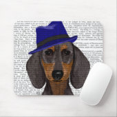 Dachshund met Blue Trilby Muismat (Met muis)