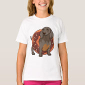 Dachshund met Donut T-shirt (Voorkant)