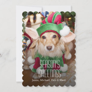 Dachshund met elf staarten feestdagenkaart