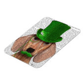 Dachshund met Green Top Hat en Mustache Magneet (Linkerzijde)