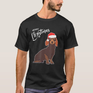 Dachshund met kerstfeestdagen t-shirt