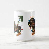 Dachshund met kerstverlichting Mok (Center)