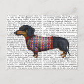 Dachshund met poly Sweater Briefkaart (Voorkant)