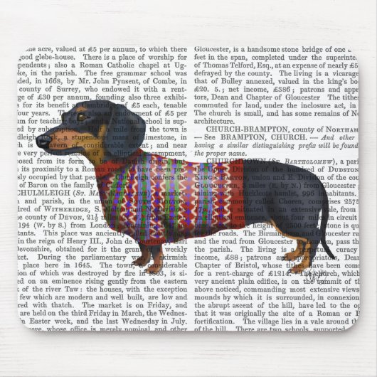 Dachshund met poly Sweater Muismat (Voorkant)