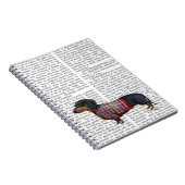Dachshund met poly Sweater Notitieboek (Rechterzijde)