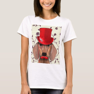 Dachshund met Red Top Hat