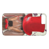 Dachshund met Red Top Hat Case-Mate iPhone Case (Achterkant (Horizontaal))