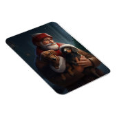 Dachshund met sinterklaas feestelijke kerst magneet (Rechterzijde)