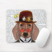 Dachshund met Steampunk Bowler Pet Muismat (Met muis)