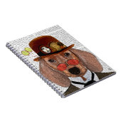 Dachshund met Steampunk Bowler Pet Notitieboek (Rechterzijde)