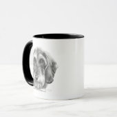 Dachshund met wirespeed mok (Voorkant links)