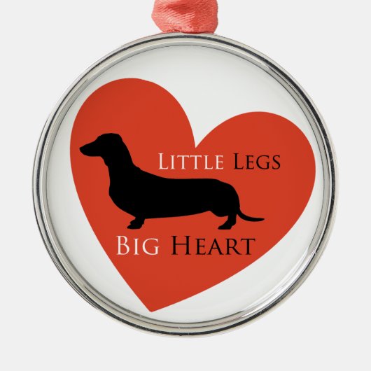 Dachshund Metalen Ornament (Voorkant)