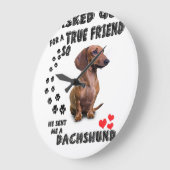Dachshund Miniature Gift, Sause Dog, Weenie Wog Grote Klok (Hoek)