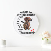 Dachshund Miniature Gift, Sause Dog, Weenie Wog Grote Klok (Huis)