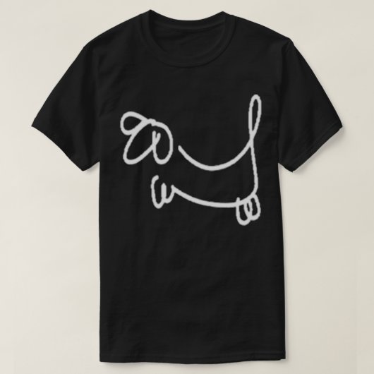 Dachshund-minimalistisch hondenliefhebber t-shirt (Design voorkant)