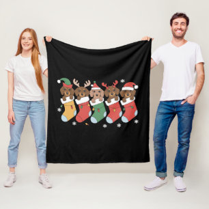 Dachshund Moeder Kerstmis Hond Liefhebber Cadeau N Fleece Deken