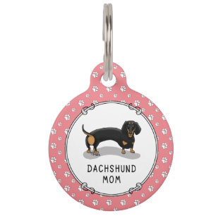 Dachshund Moeder (S zwart & roodbruin) - Schattige Huisdierpenning