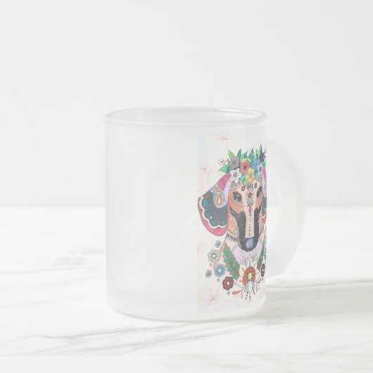 Dachshund-Mok Matglas Koffiemok (Voorkant rechts)