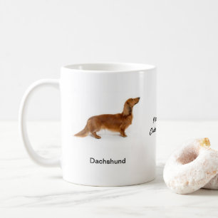 Dachshund-Mok - met twee afbeeldingen en een motie Koffiemok