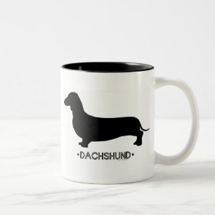 Dachshund-Mok Tweekleurige Koffiemok