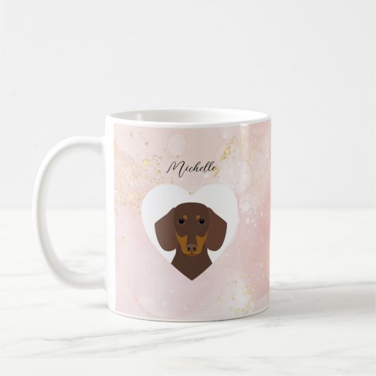 Dachshund-Mokken Koffiemok (Links)