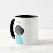 Dachshund-Mokken Mok (Voorkant links)