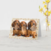 DACHSHUND MOM KAART (Gele Bloem)