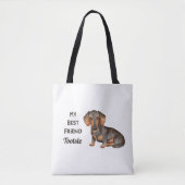 Dachshund Mon meilleur ami Sac fourre-tout de nom  (Devant)
