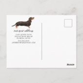 Dachshund Moving Announcement Briefkaart (Achterkant)