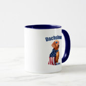 Dachshund Mug - Amusant Amoureux des chiens patrio (Devant droit)