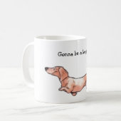 Dachshund Mug Animé (Devant gauche)