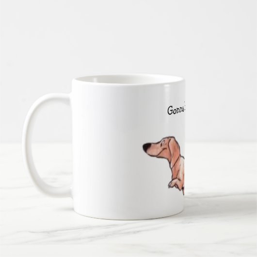 Dachshund Mug Animé (Gauche)