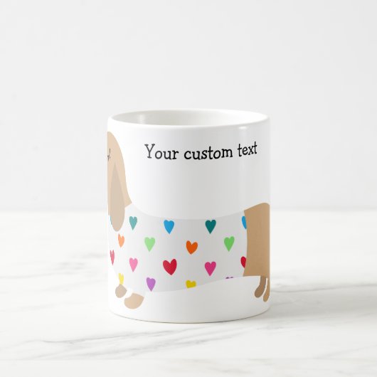 Dachshund Mug customisé (Centre)