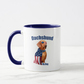 Dachshund Mug – Funny Patriotic Dog Lover Mok
