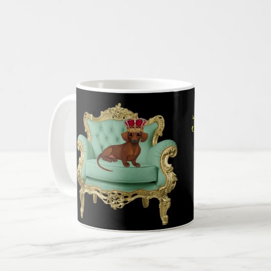 Dachshund Mug King Wiener Chien Doxie Cadeau (Devant gauche)