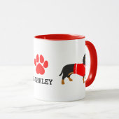 Dachshund Mug Personnalisé (Devant droit)